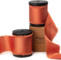 Ribbli Terracotta Silk Satin Ribbon by Ribbli