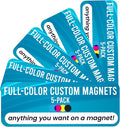 Magnet Me Up Custom 10x3 Inch Rectangle Magnet, 5 Pack, Customizable by MagnetMeUp