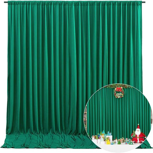 10 x 7 Feet Green Backdrop Curtain by ZEBMOON