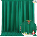 10 x 10 Feet Green Backdrop Curtain by ZEBMOON