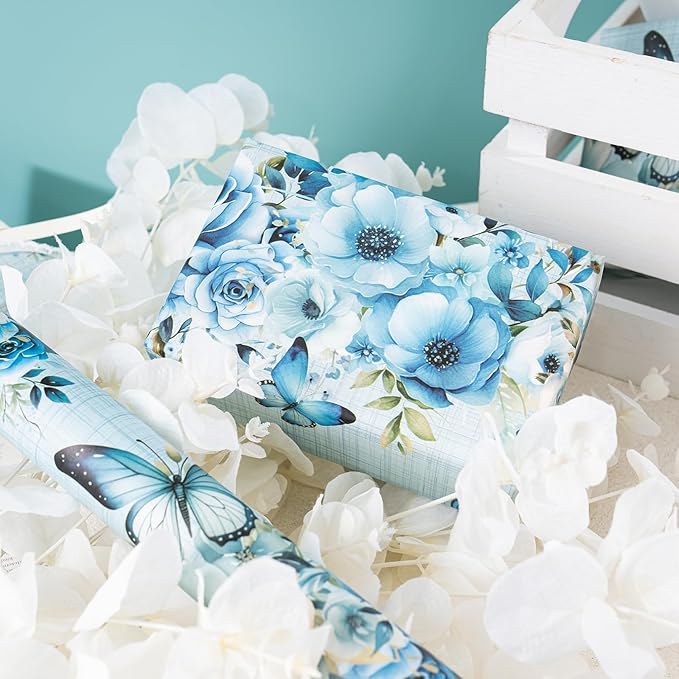 WRAPAHOLIC Kraft Floral Wrapping Paper - Image 4