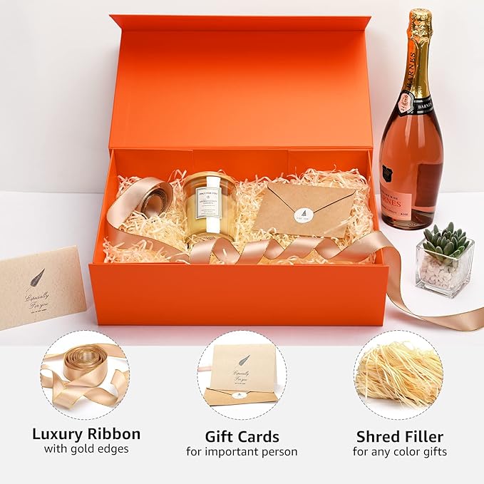 LIFELUM Gift Boxes 13.85 x 8.35 x 4.45 inch 5 Pack Gift Boxes - Image 6