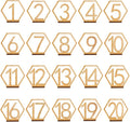 Wooden Table Numbers, Hexagon Shape 1-20 Wedding Table Numbers by BravOne
