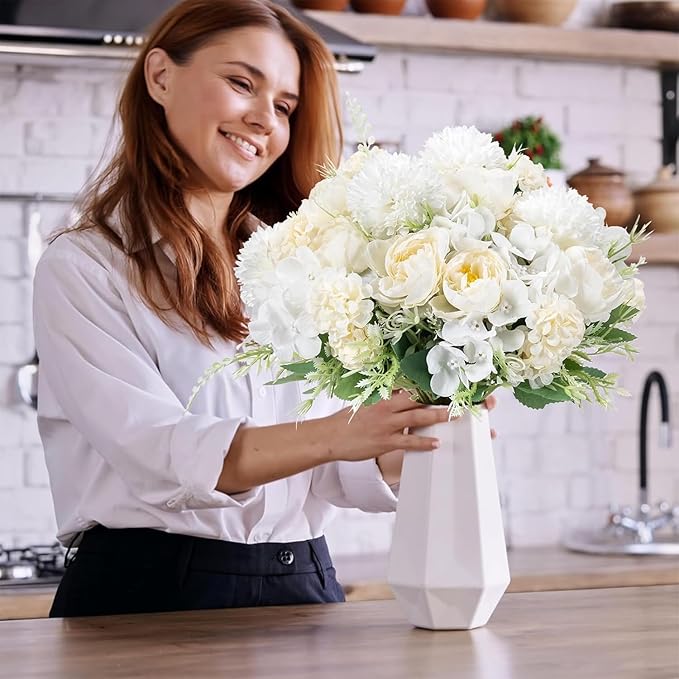 12 Packs Peonies Artificial Flowers, Silk Artificial Peonies Flowers Fake Peony - Image 5