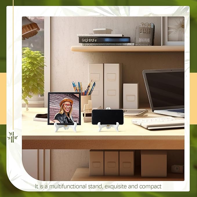 Tatuo 4 Packs Wooden Display Stand Decorative Plate Stands - Image 7