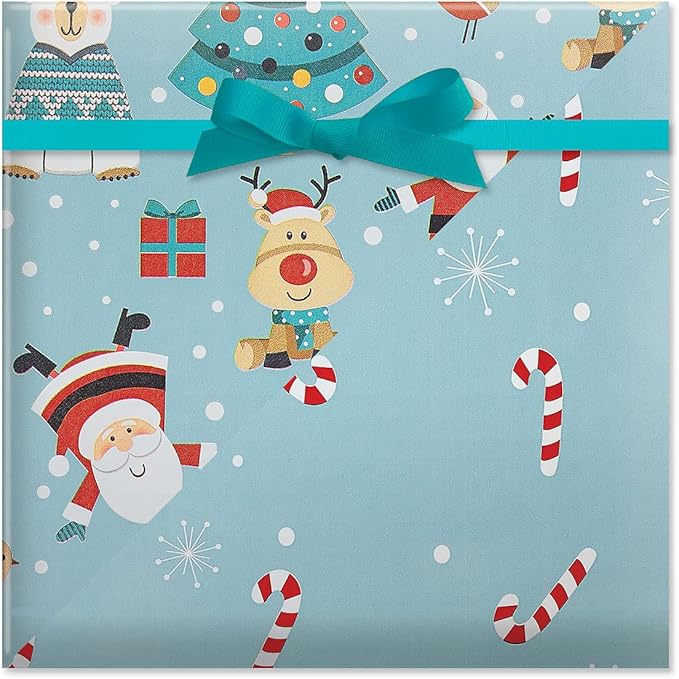 Current Christmas Critters Double-Sided Rolled Christmas Wrapping Paper by Current