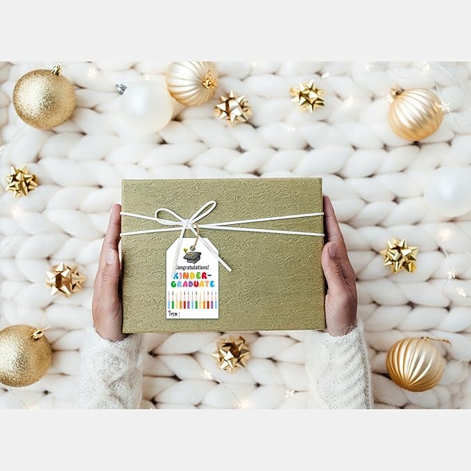 50 Pcs Kindergarten Graduation Gift Tags, Colorful Congratulations Gift Labels - Image 5