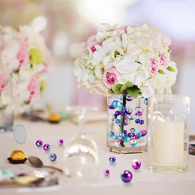 150 Pieces Vase Filler Faux Pearls Vase Makeup Beads No Hole Gloss Bead Mixed - Image 6