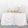 ShinyBeauty Square Tablecloth 72x72-Inch Sequin Tablecloth Overlay Iridescent by ShinyBeauty