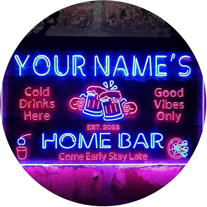 ADVPRO Personalized Your Name Custom Home Bar Beer Established Year Dual Color by ADVPRO