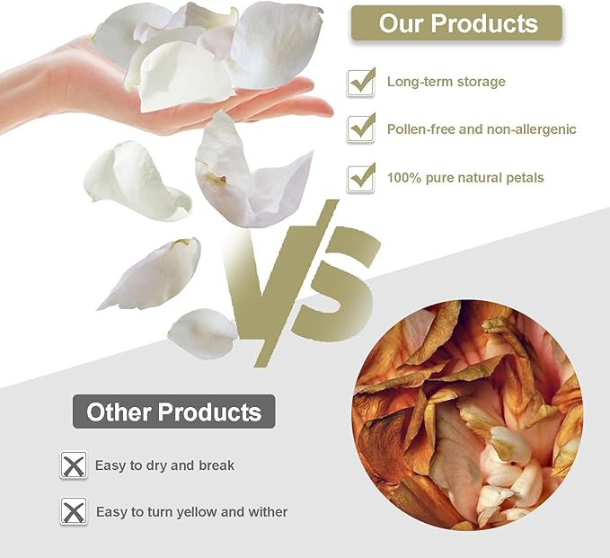 3.5 Oz Dried Rose Petals Wedding Biodegradable Petals, Natural Preservation - Image 3