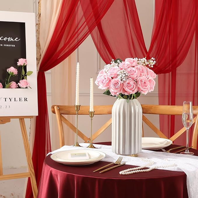 Tifuly Pink Roses Artificial Flowers - Image 7