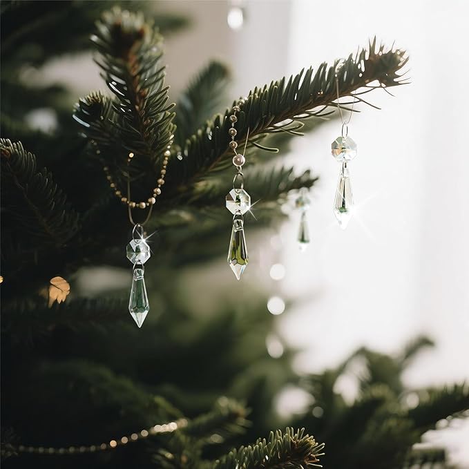 Premium Clear Crystal Glass Drops 2.4" - Image 5