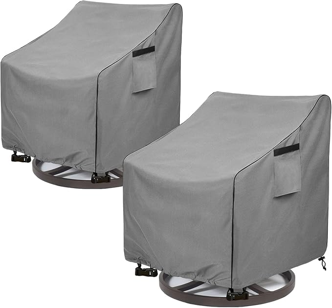 Okcool Outdoor Swivel Chair Cover 2 Pack, Outdoor Furniture Patio Chair Covers by Okcool