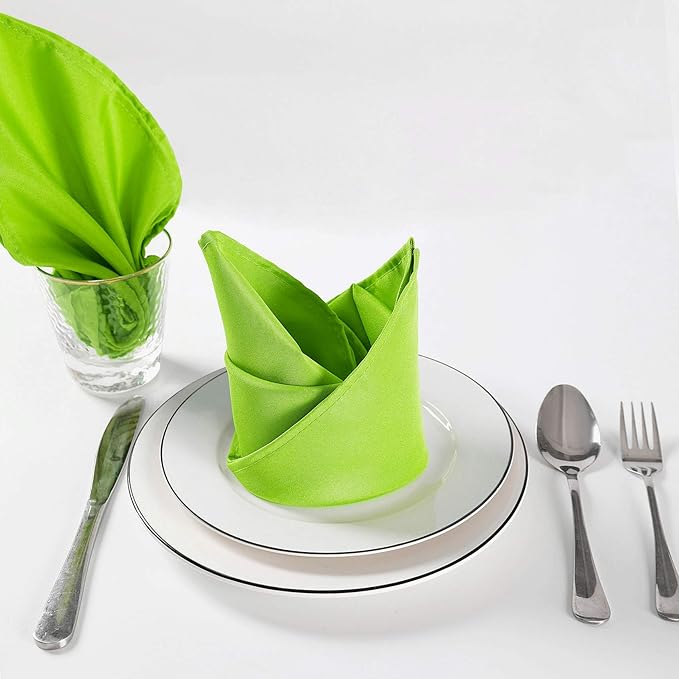 Cloth Napkins 17x17 inch Washable Polyester Dinner Napkins Soft Table Napkins - Image 5