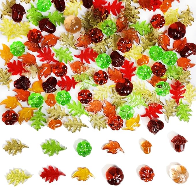 HappyFiller Fall Thanksgiving Autumn Harvest Decoration 135 Pcs Sensory Bin by HappyFiller