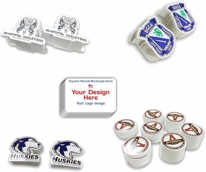 Avgrafx Personalized Die Cut Individual Vinyl Stickers Labels, Waterproof - Image 3