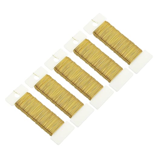 MECCANIXITY 190 Yards/575 Feet 27 Gauge Metal Floral Wire Gold Tone Flexible by MECCANIXITY