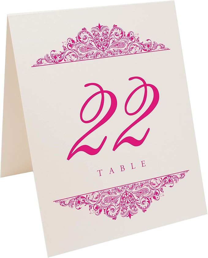 Paisley Wedding Table Numbers, Double Sided, Tent or Use in a Stand - Image 2