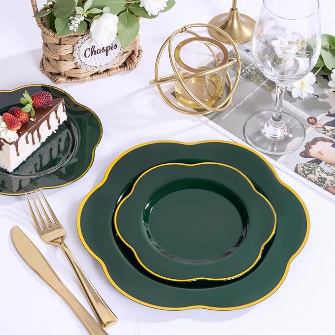 Liacere 50PCS Green Plastic Plates - Image 6