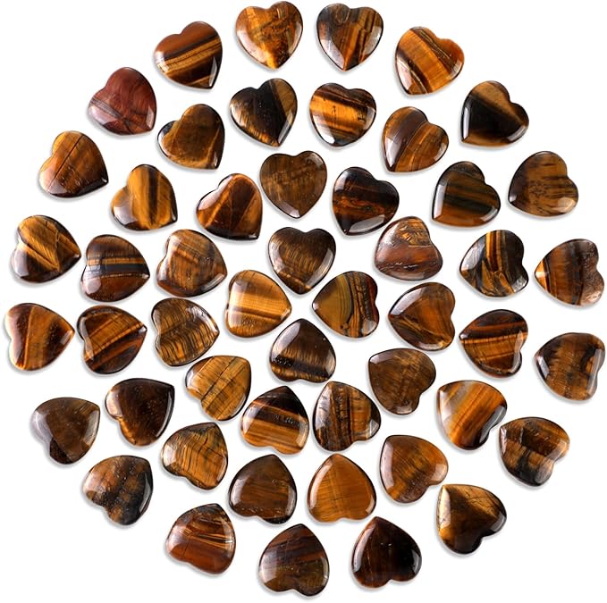 Gerrii 50 Pcs Heart Healing Stone Bulk Quartz Heart Inspirational Stones Gift by Gerrii
