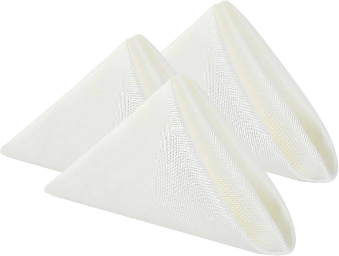 Cloth Napkins 17x17 inch Washable Polyester Dinner Napkins Soft Table Napkins by Cupuamon