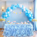 Luxury Organza Mesh Table Skirt Draping Floating Romance by BTFHOME
