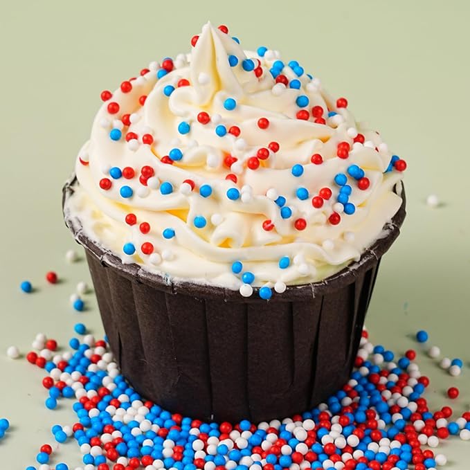 Red White & Blue Sprinkles for Baking - Image 4
