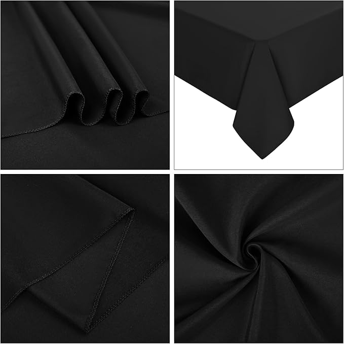 10 Pack Polyester Tablecloth, 60 x 102 Inch Black Polyester Table Cloth - Image 9