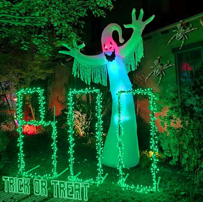 YEGUO 165ft 500 LED Halloween Lights Outdoor Waterproof, 8 Modes Clear Wire - Image 6