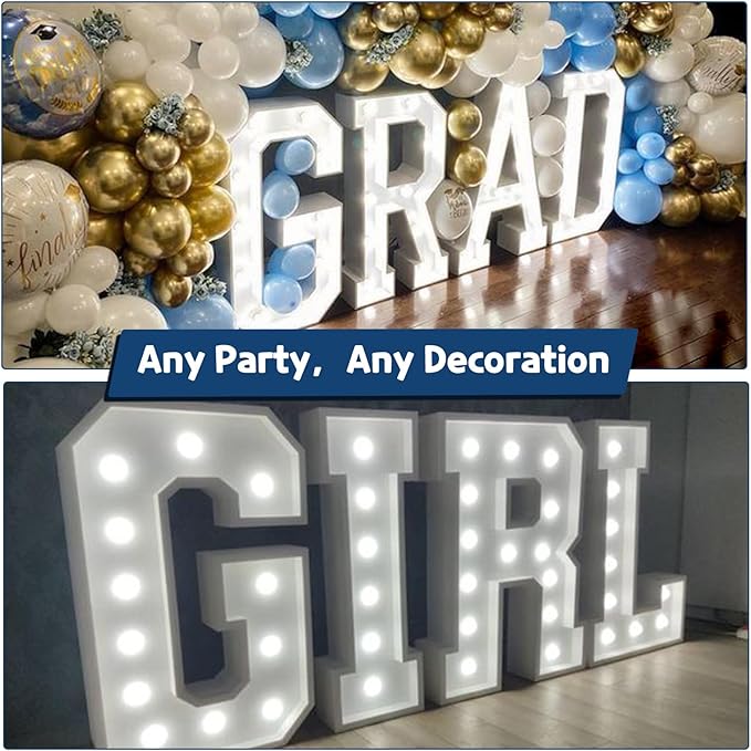 Marquee Letters 4 Feet Tall Large Light Up Letters Baby Shower Decorations - Image 5