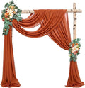 Wedding Arch Draping Fabric 2 Panels 20Ft Length x 28" Width Terracotta by Sunnyline