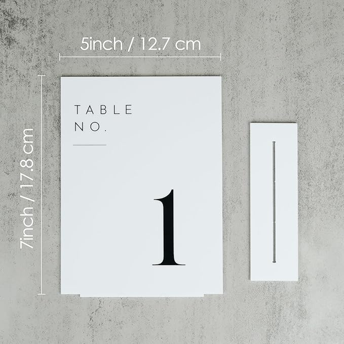 JINMURY White Wedding Table Numbers 1-15 - Image 7