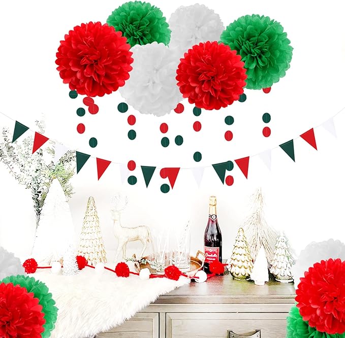Red-Green White Party-Decorations - Image 7