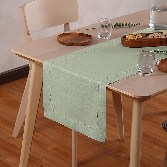 Linen Table Runner 14 x 120 Inch Long by HomeEkaa