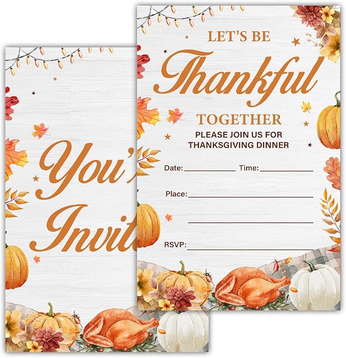 Thanksgiving Party Invitations, Fall Pumpkins Friendsgiving Thanksgiving Dinner by RNYJJ