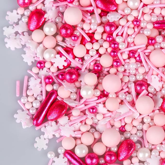 Pink Sprinkles for Cake Decorating 7oz by cobakey-DessertDecorations