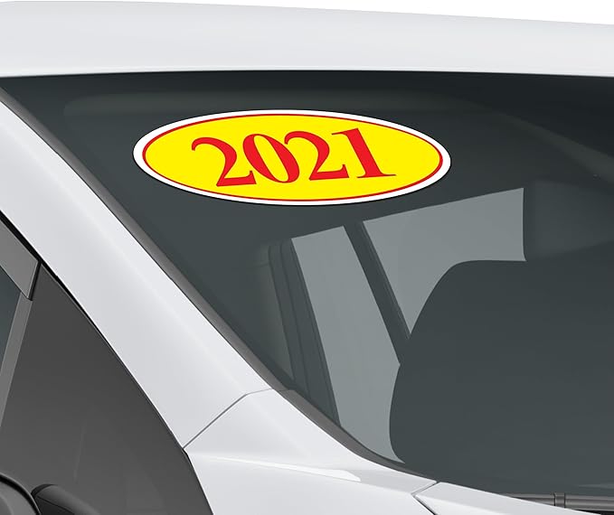 EZ-Line Oval Model Windshield Year Stickers - Image 4
