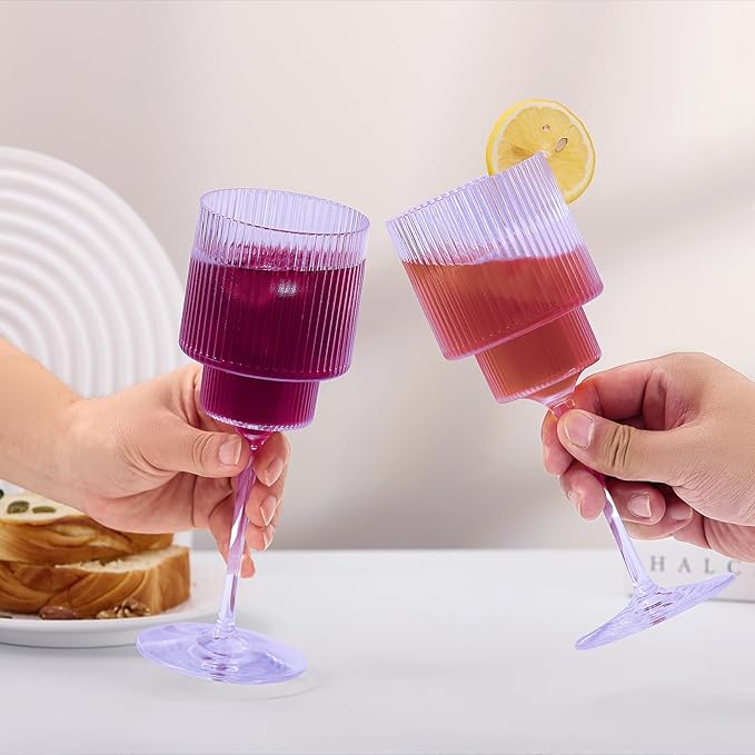 Plastic Goblets Wine Glasses - 12Oz Acrylic Wine Glasses Origami Unbreakable - Image 9