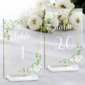 OurWarm White Rose Acrylic Wedding Table Numbers 1-20, 4x6 Inch Printed by OurWarm