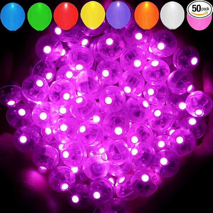 Aogist 50pcs Pink Balloon Lights, Long Standby Time Waterproof Mini Light by Aogist