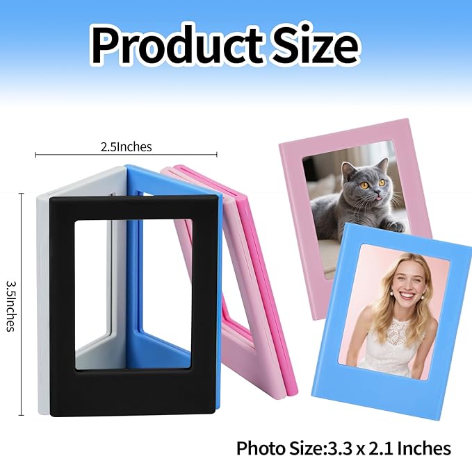 12 Packs Magnetic Picture Frame, Mini Picture Magnets 2x3 Picture Frame - Image 3