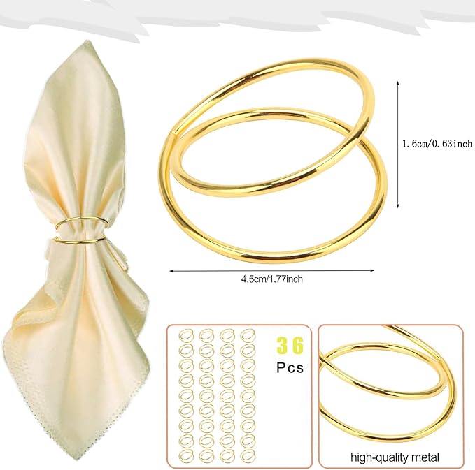 Gold Napkin Rings - Image 2
