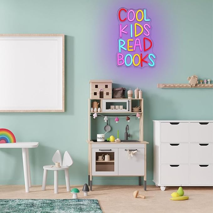 Cool Kids Read Books Neon Sign for Wall Decor, Reading Books Neon Light - Image 7