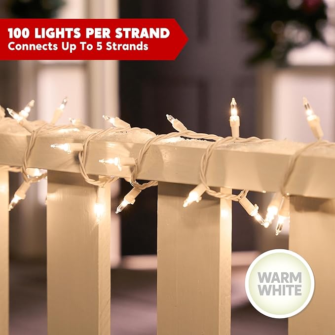 Joiedomi Christmas String Lights Indoor, 200 Mini Warm Fairy Light, 43FT - Image 3