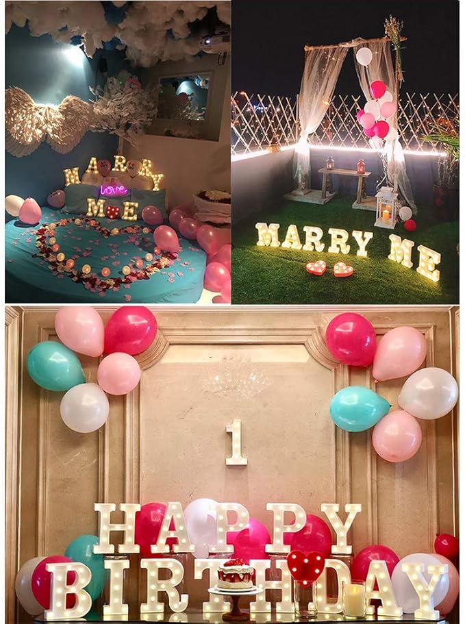 MUMUXI Marquee Light Up Letters | Large Light Up Numbers | Battery Powered and - Image 5