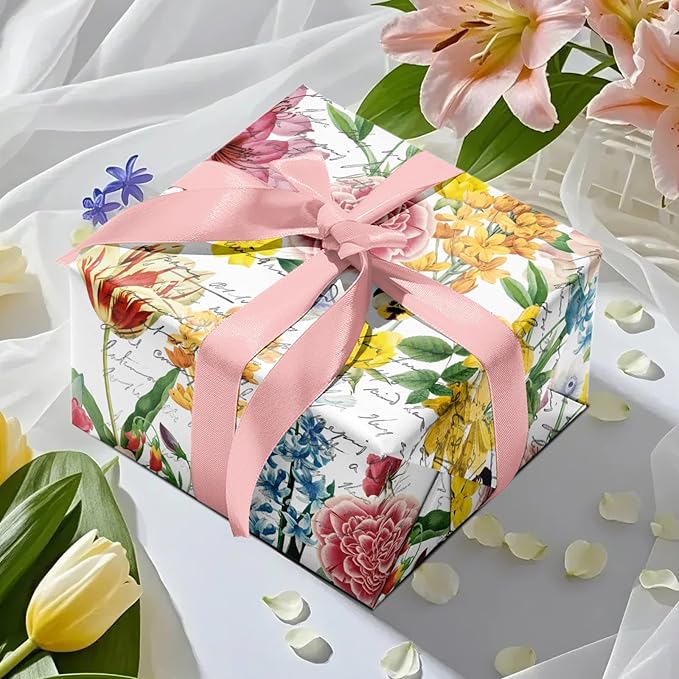 WRAPAHOLIC Floral Wrapping Paper Roll - Image 6