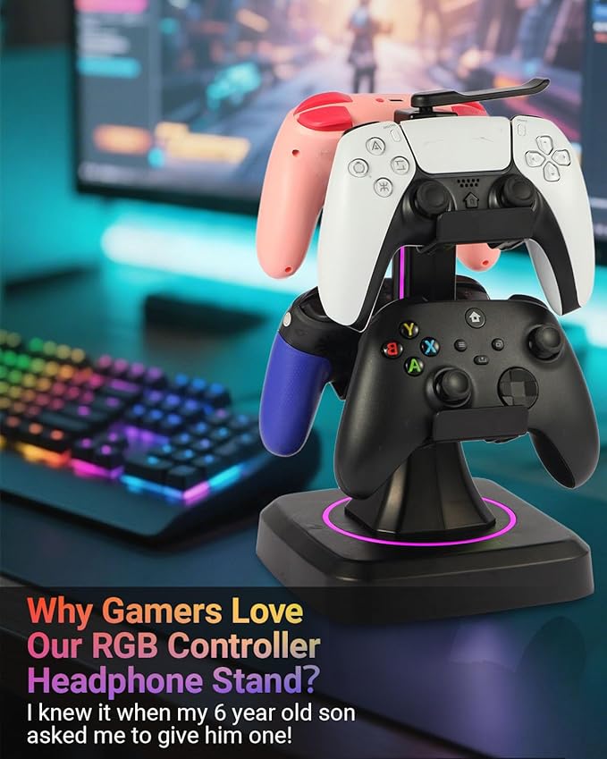 Controller Stand with RGB Multi-Color Light Modes - Image 6