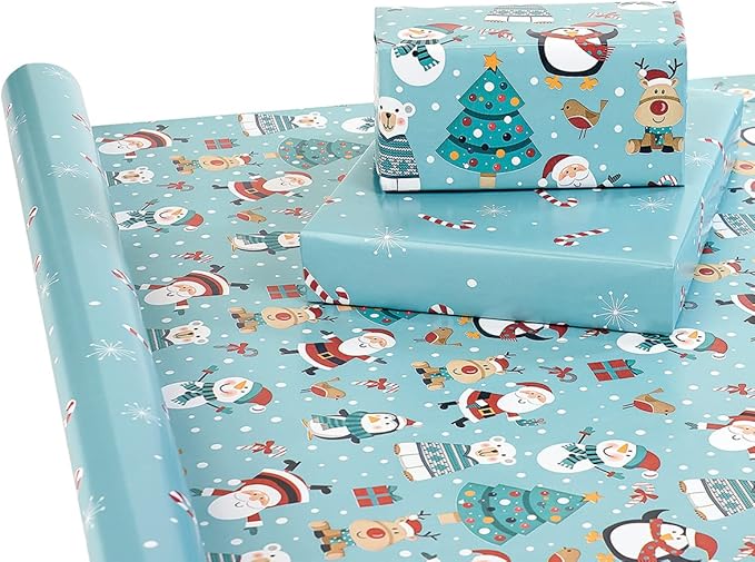 Current Christmas Critters Double-Sided Rolled Christmas Wrapping Paper - Image 2