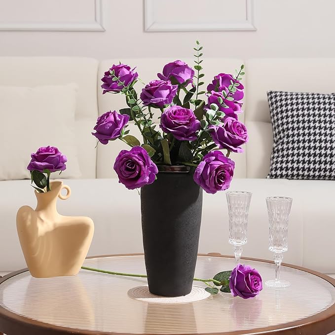 Tifuly Purple Roses Artificial Flowers - Image 6